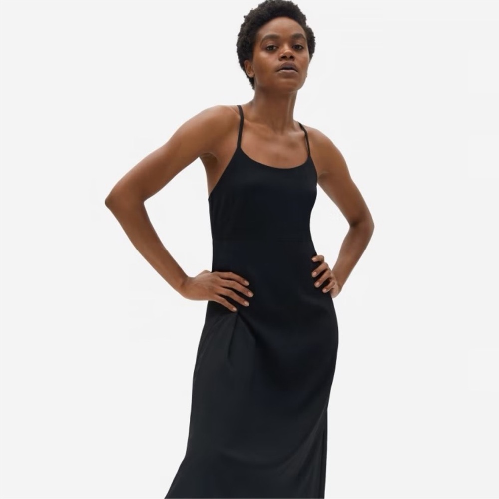 Everlane Japanese Goweave Cross back slip dress